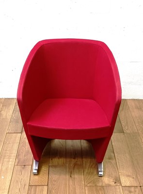 Styl Convertible Chair with Red Fabric-NMC-1316480