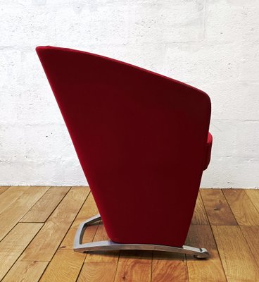 Styl Convertible Chair with Red Fabric-NMC-1316480