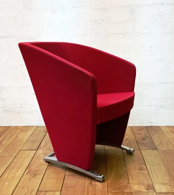 Styl Convertible Chair with Red Fabric-NMC-1316480