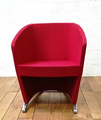 Styl Convertible Chair with Red Fabric-NMC-1316480