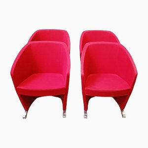 Styl Convertible Chair with Red Fabric-NMC-1316480