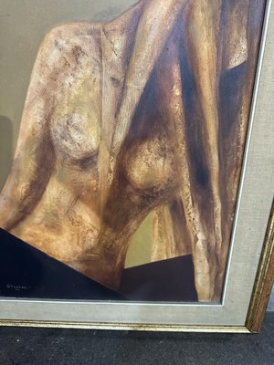 Stylized Female Figure, 1967, Large Oil on Canvas-UAI-2027597