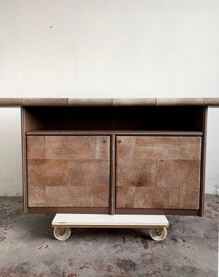 Suede Leather Bogo Console Cabinet by Carlo Bartoli for Rossi Di Albizzate, 1980s-EHE-1285975