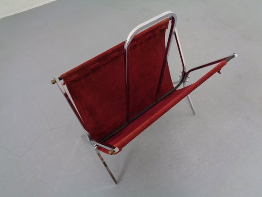 Suede Magazine Rack, 1960s-RDW-833727