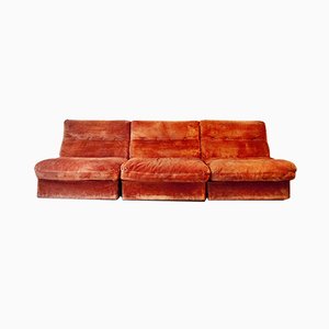 Suede Sofa Set by Antonello Mosca for Cinova Italia 1960s, Set of 3-VCV-952400