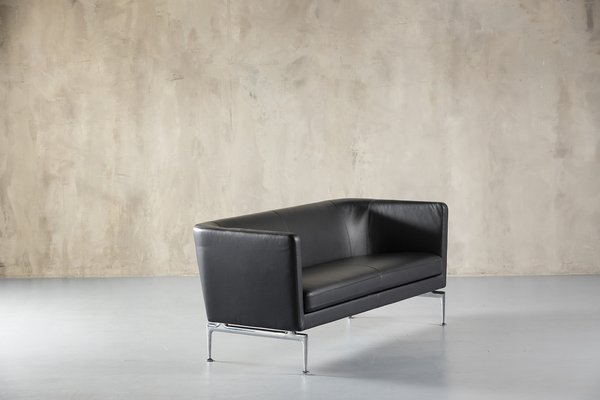 Suita Club Sofa in Black Leather by Charles and Ray Eames for Vitra-SPE-1802869