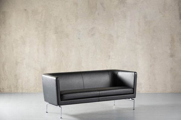 Suita Club Sofa in Black Leather by Charles and Ray Eames for Vitra-SPE-1802869