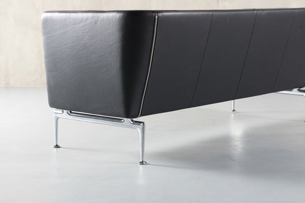 Suita Club Sofa in Black Leather by Charles and Ray Eames for Vitra-SPE-1802869