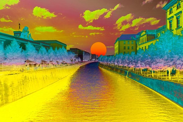 Sumit Mehndiratta, Berlin Sunset, 2024, Archival Pigment Print on Canvas-CHG-2031761