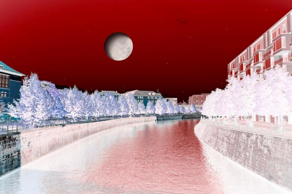 Sumit Mehndiratta, Berliner Moonrise, 2024, Archival Pigment Print on Canvas-CHG-2031762