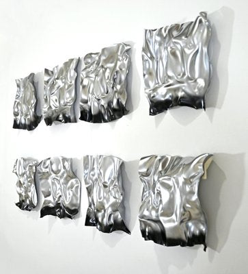 Sumit Mehndiratta, Chromatic Waves 2, 2023, Spray Paint on Upcycled Plastic, Set of 8-CHG-2037252