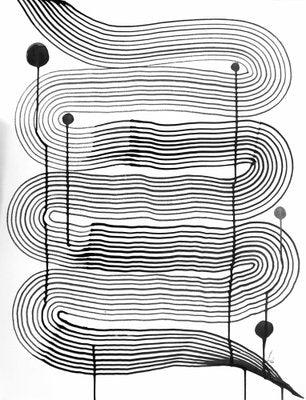 Sumit Mehndiratta, Composition No. 319, 2021, Indian Ink on Paper-CHG-1333565