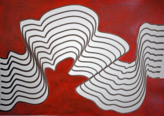 Sumit Mehndiratta, Mucky Waves, 2024, India Ink and Acrylic Paint on Archival Paper-CHG-2031766