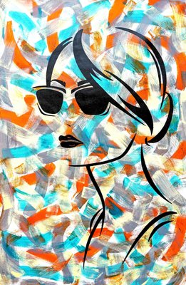 Sumit Mehndiratta, Wayfarer Girl, 2020, Acrylic on Canvas-CHG-918452