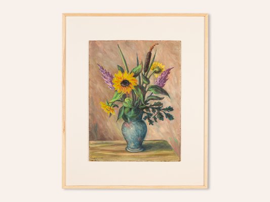 Summer Bouquet, Oil on Plate, Framed-GPP-1066573