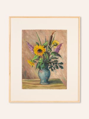 Summer Bouquet, Oil on Plate, Framed-GPP-1066573