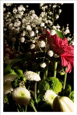 Summer Flowers Bouquet on Black Background, 2022, Giclée Print-RWC-1307028