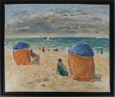 Summer in Houlgate Oil on Canvas by Jean-Jacques René-KHH-723873