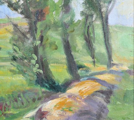 Summer Landscape with a Country Road, 1910, Oil on Canvas-QOR-2023584