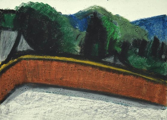 Sun Jingyuan, Landscape, Mixed Media on Cardboard, 1970s-ZCI-1770070