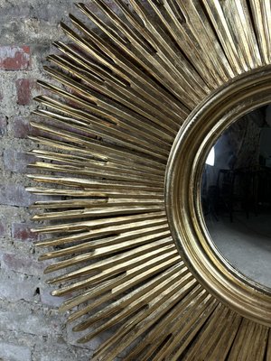 Sun Mirror in Carved Gilded Wood, 1990s-RWZ-2028170