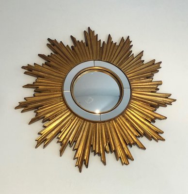 Sun Mirror in Golden Resin-BA-1365362