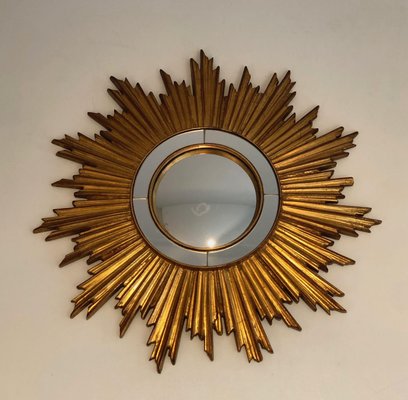 Sun Mirror in Golden Resin-BA-1365362