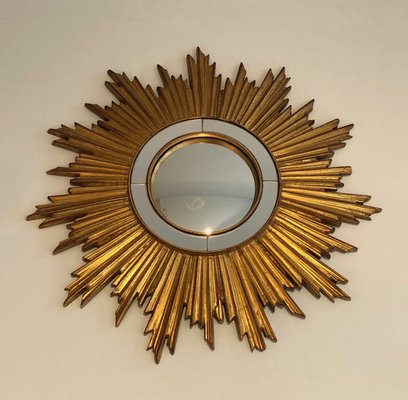 Sun Mirror in Golden Resin-BA-1365362