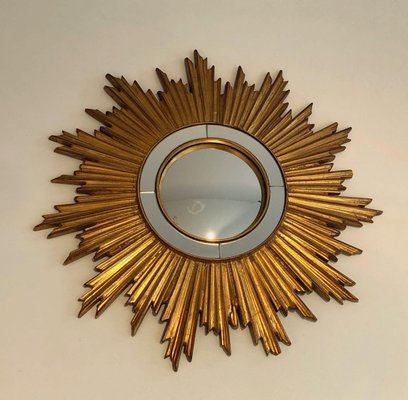 Sun Mirror in Golden Resin-BA-1365362