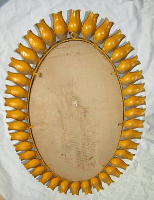 Sun Mirror with Tulip-Shaped Frame Decoration-ZVO-1028580