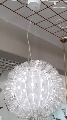 Sunball Ceiling Lamp with Glass Flowers from Murano Due, 1990s-QDP-647215