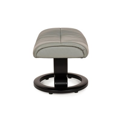 Sunrise Leather Armchair with Stool from Stressless, Set of 2-RQW-2028468