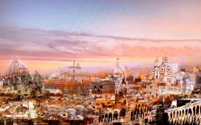 Sunrise on Rome - Original Oil on Canvas by Laura D'Andrea - 2018 2018-ZCI-756298