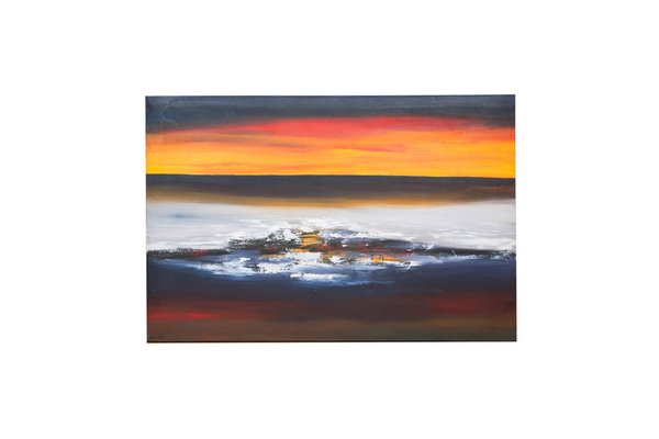 Sunset Landscape, 2000s, Canvas Painting-KNM-1004426