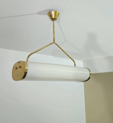 Suspension Lamp in Brass and Acrylic Glass, Italy, 1960s-ZST-1818652