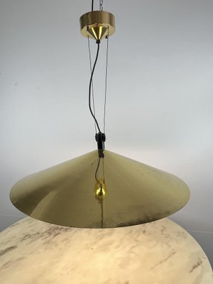 Suspension Lamp in Brass, Italy, 1970s-YST-1702003