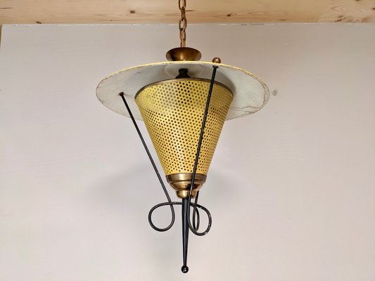 Suspension Lamp in Perforated Sheet Metal in the Style of Mategot-DLN-1167638