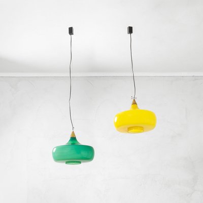 Suspension Lamps attributed to Alessandro Pianon for Vistosi, 1960s, Set of 2-FWM-1741721