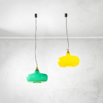 Suspension Lamps attributed to Alessandro Pianon for Vistosi, 1960s, Set of 2-FWM-1741721