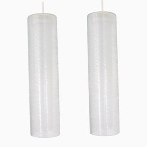 Suspensions in Frosted Glass from Doria, 1970s, Set of 2-OWS-1791244