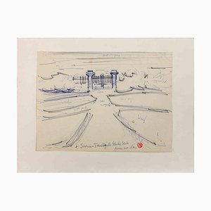 Suzanne Tourte, The Gate, Mixed Media Drawing, 1940s-ZCI-2030137