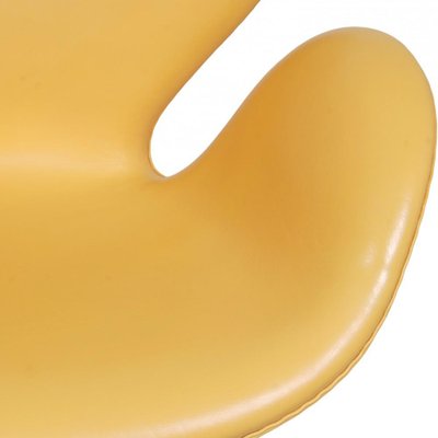 Swan Chair in Yellow Leather by Arne Jacobsen for Fritz Hansen, 2000s-MTD-1400579