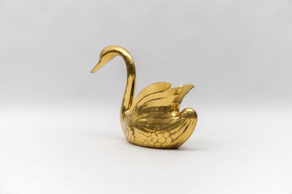 Swan Planter in Brass, Italy, 1960s-KQB-1811006