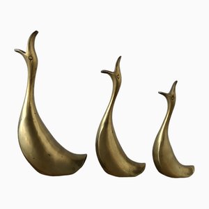 Swans in Brass, Italy, 1980s, Set of 3-FOV-1763487