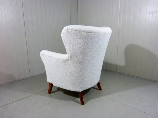 Swedish Armchair in Bouclé, 1950s-TU-1407238