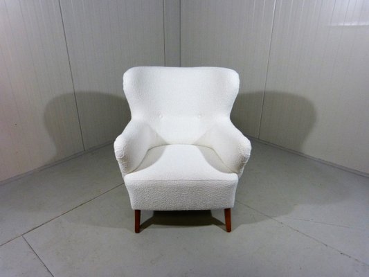 Swedish Armchair in Bouclé, 1950s-TU-1407238