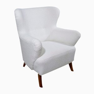 Swedish Armchair in Bouclé, 1950s-TU-1407238