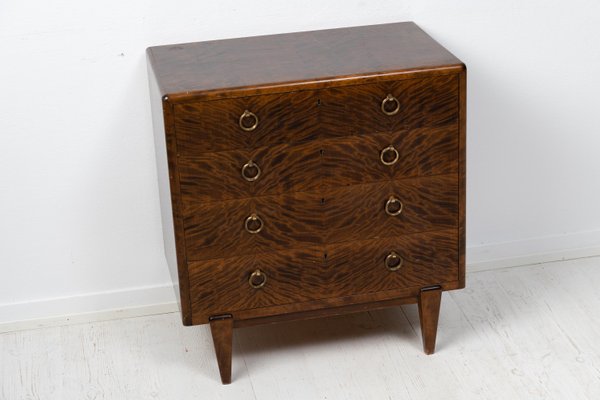 Swedish Art Deco Stained Birch Chest of Drawers, 1920s-MJF-1407000