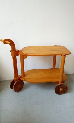 Swedish Bar Cart in Pine, 1970s-GJF-1763546