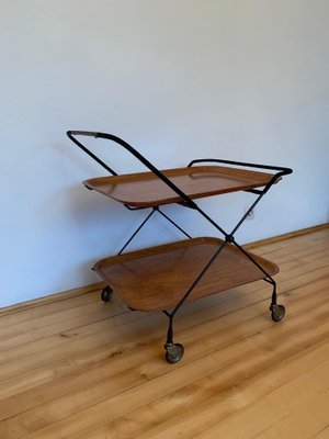 Swedish Bar Trolley by Paul Nagel for JIE Gantofta, 1950s-RTR-573644